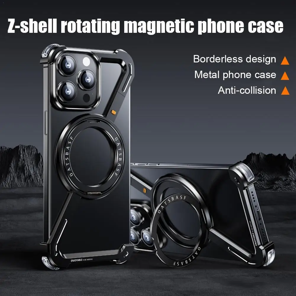 Rotating Magnetic Phone Case For IPhone 16/16pro/16promax Magnetic Bracket Phone Case Technology Wind Phone Accessories