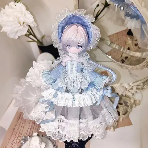 Винтаж кружевное платье для кукол BJD 1/12