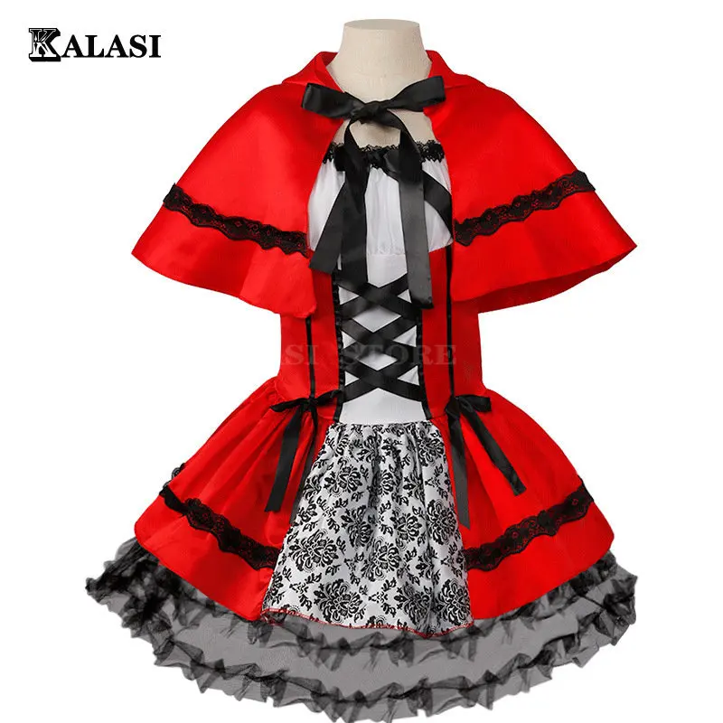 Costume Lace Up German Oktoberfest Dirndl Dress Apron Short Sleeve Cosplay Party Dress