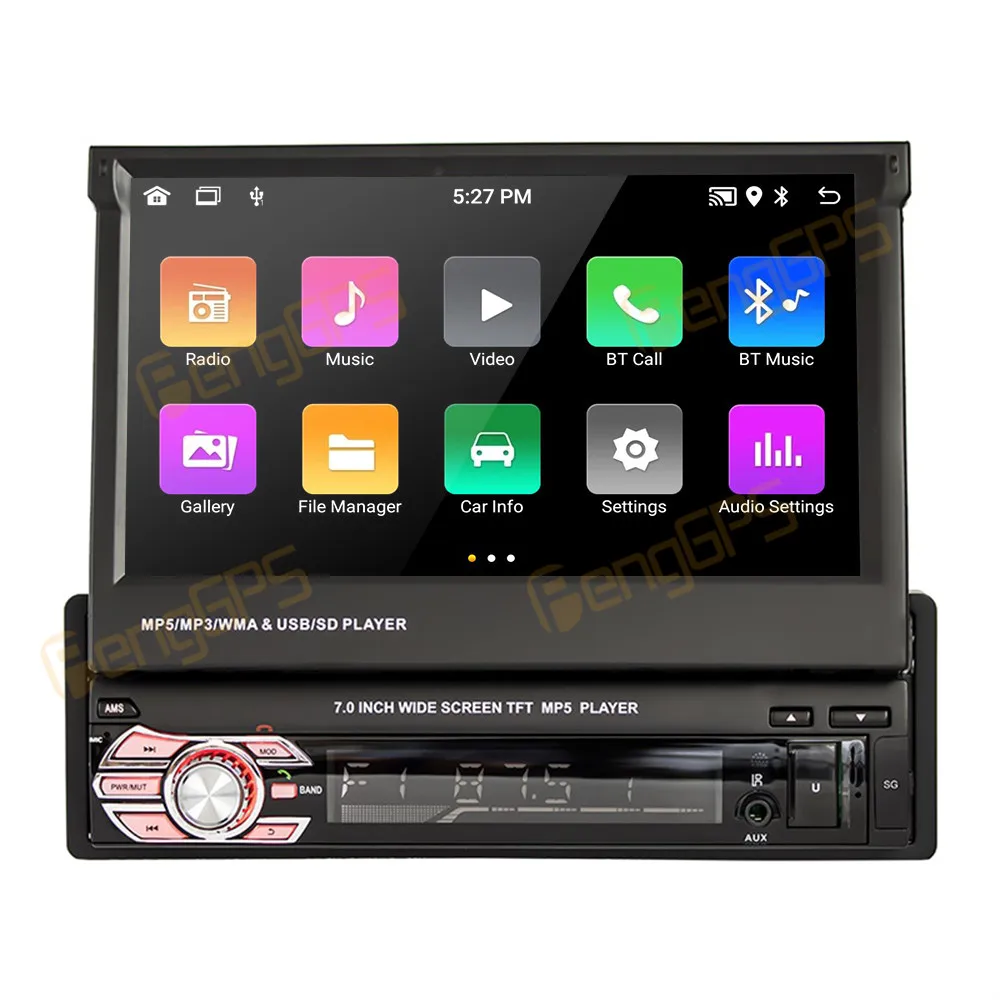 7.0 Inch 2024 for Volkswagen GM All Models Retractable Screen 9601 Wide Screen TFT MP5 Player Manual Smart GPS Carplay Car Radio