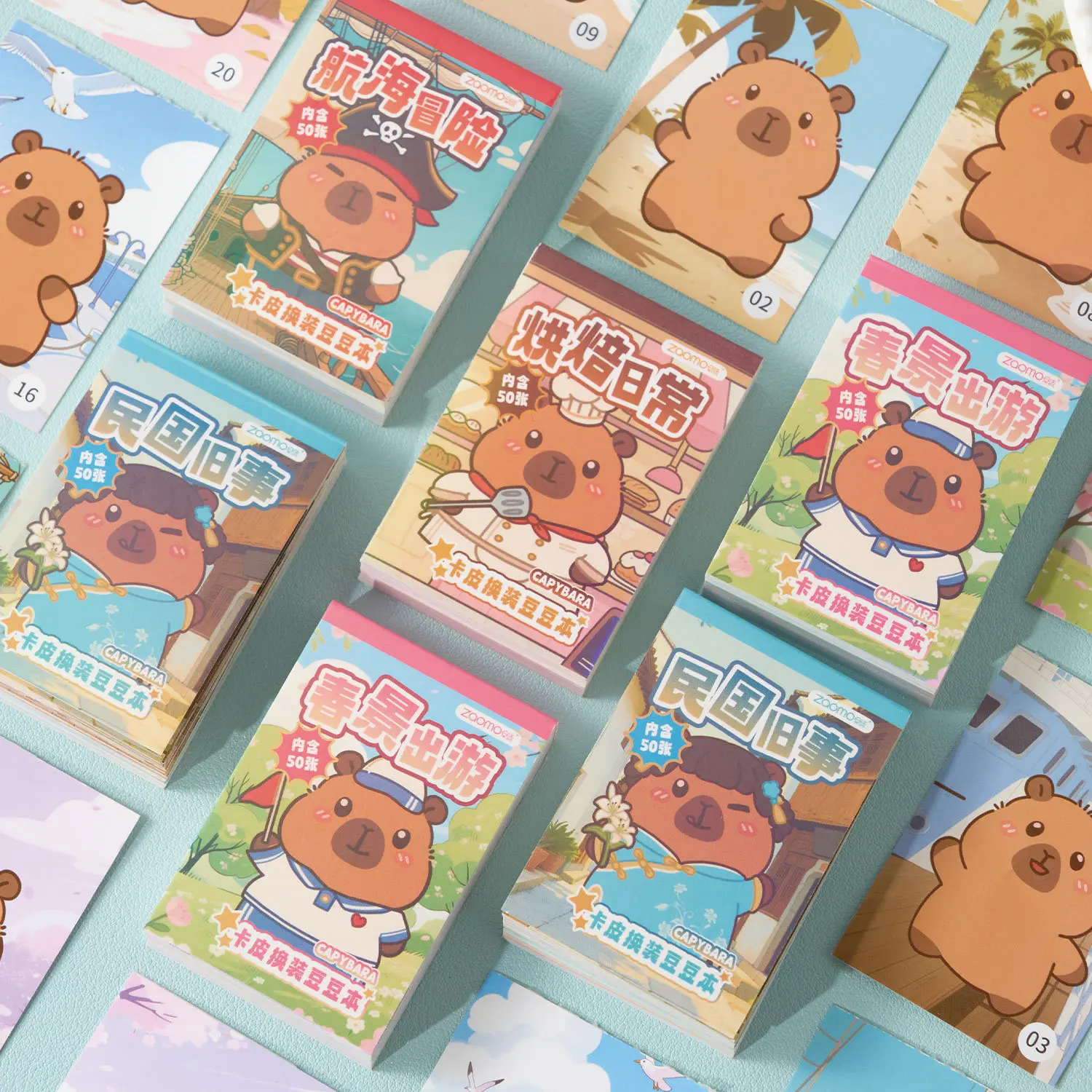 JCAC Kawaii Dress-Up Mini Sticker Book, 4-Pack, Cute DIY Decorative Stickers for Journal, Phone Case, Stress Relief & Gift