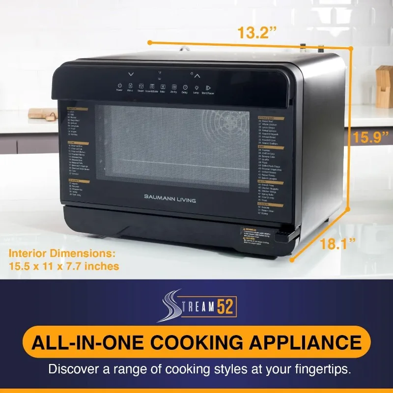 

Multifunction Air Fryer Steam Oven Convection Countertop All-in-One Appliance.
