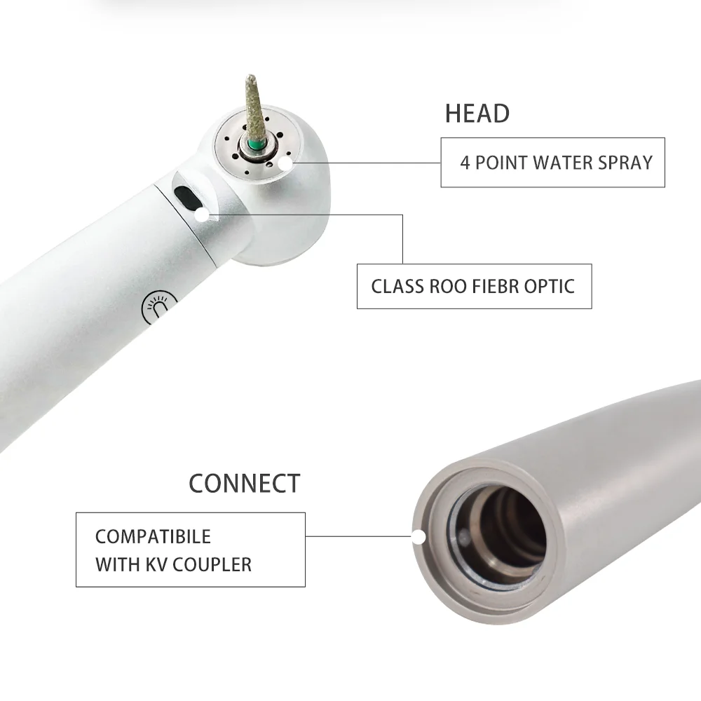 KV 25000 LUX 9000L Dental high speed handpiece fiber optical Led Big Strength dentistry tools