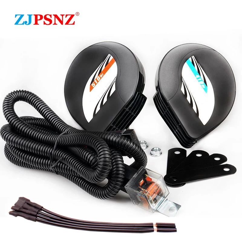 

Car Compact Horn Compound Horn Auto Horns Super Loud Dual-Tone Electric Snail Horn Kit For Any Waterproof 12V Vehicles Universal