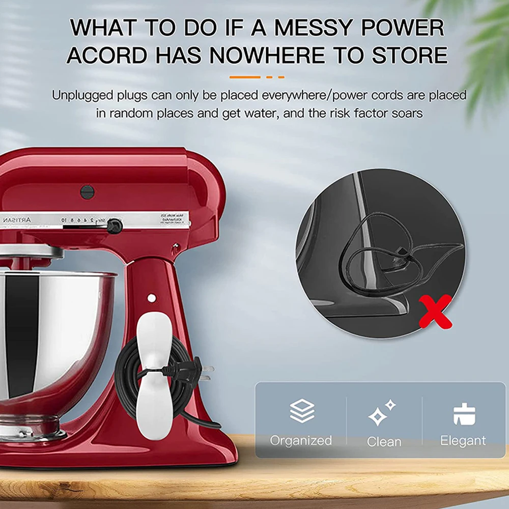 KCNKON-Kitchen Cable Organizer, Neat and Safe Cable Management, Compatible with Air Fryer, Coffee Machine