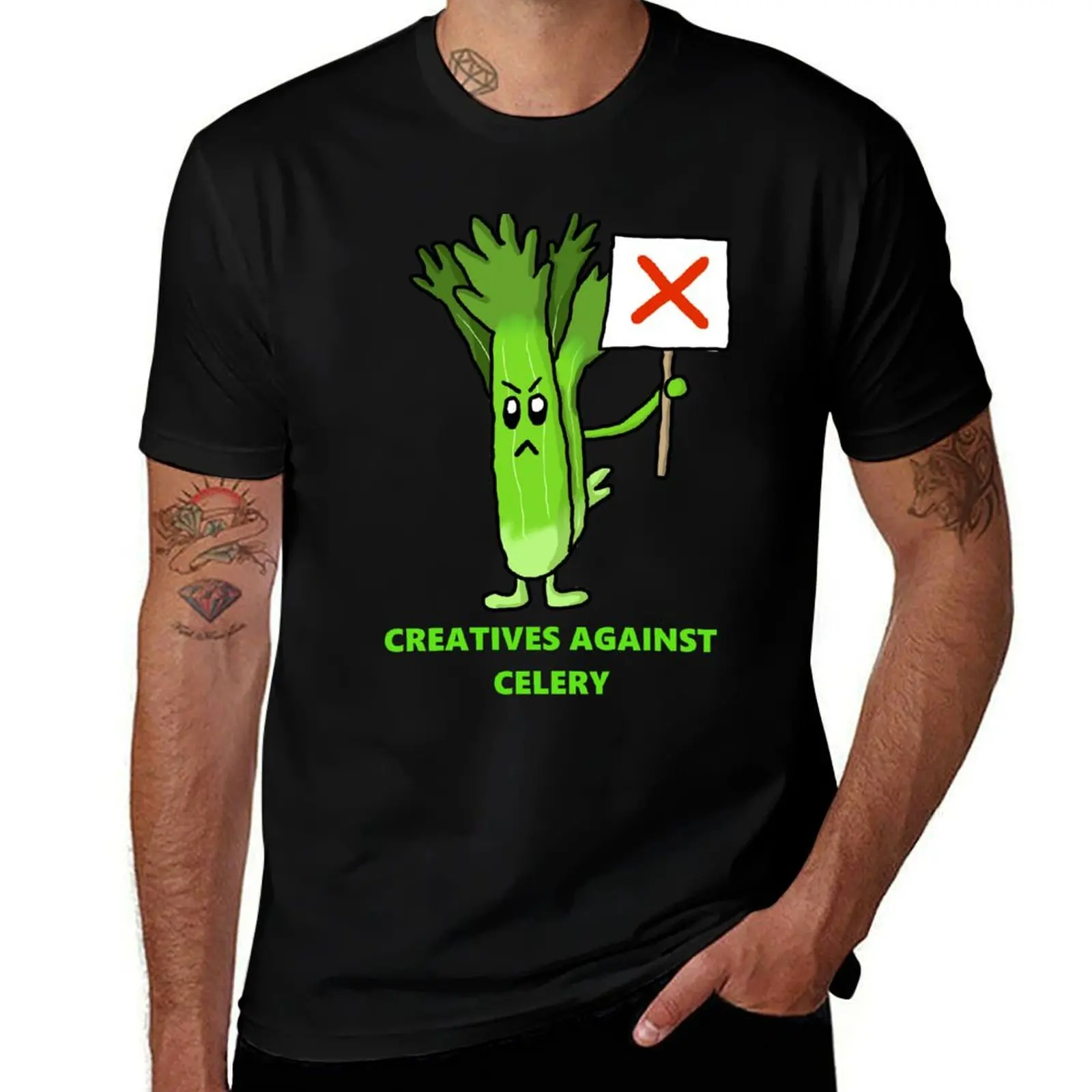 

Celery shirts graphic T-Shirt Against Creatives t shirt designer mens t man