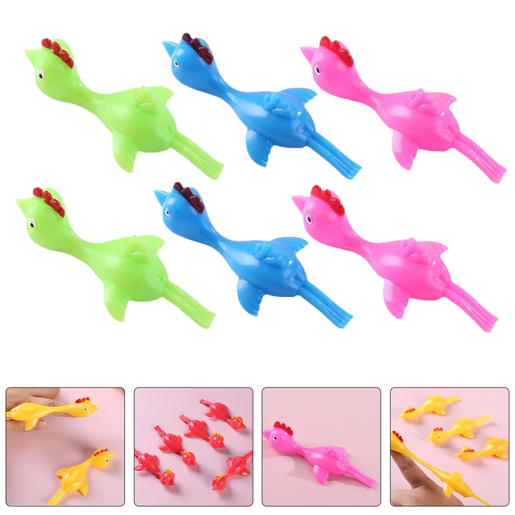 30 Pcs Dinosaur Toy Interesting Kids Accessory Children Finger Toys Plaything Elastic Taste