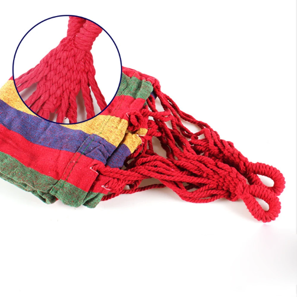 2025 New Portable Hammock Outdoor Hammock Garden Sports Home Travel Camping Swing Canvas Stripe Hang Bed Hammock