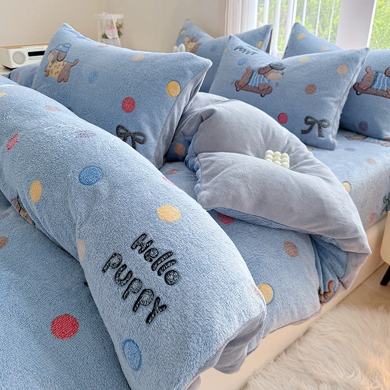 Single/Double/Queen/King Size Comforter Cover Adults Kids Room Duvets Cover Winter Bedding Thicken Quilt Cover (No Pillowcase)
