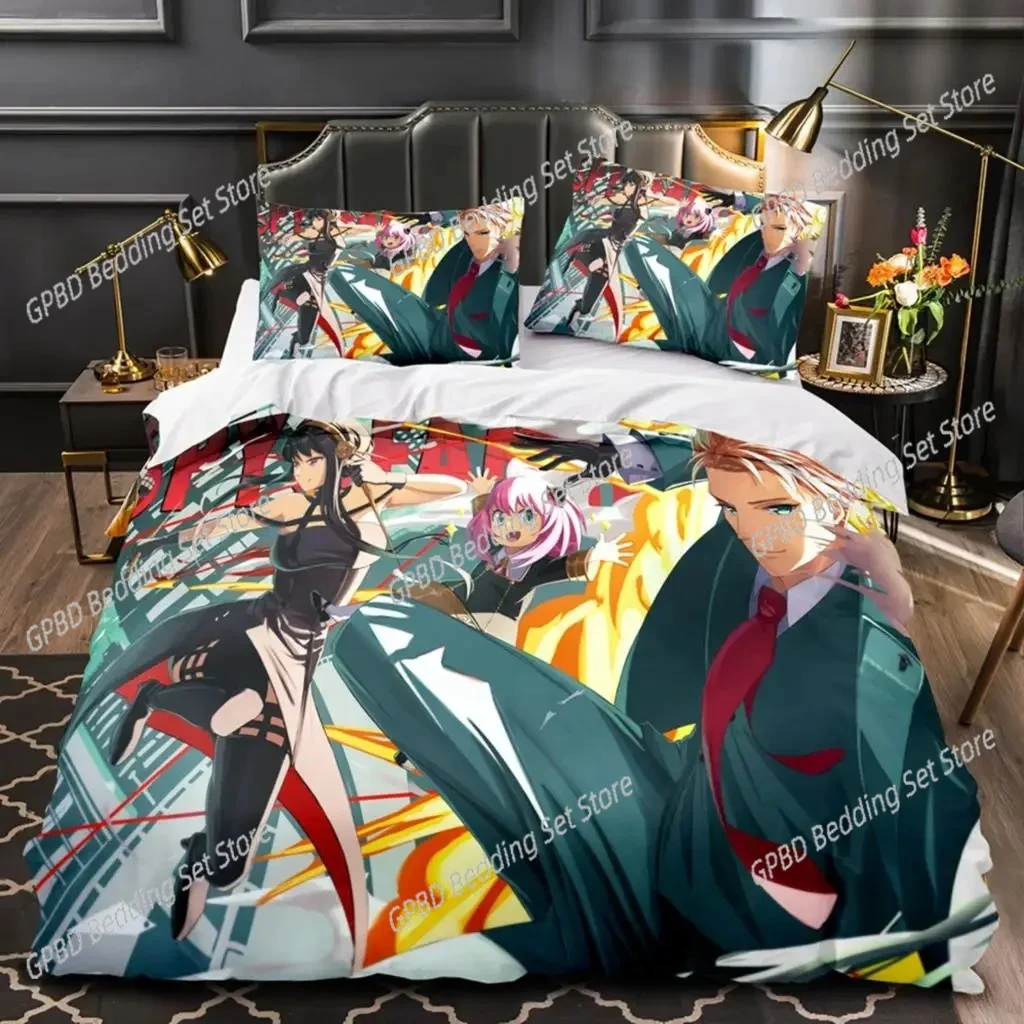 

SPY×FAMILY Anime Comforter Bedding Sets Cartoon Duvet Cover Pillowcase Full Size Queen King Quilt Cover Single Double Bed