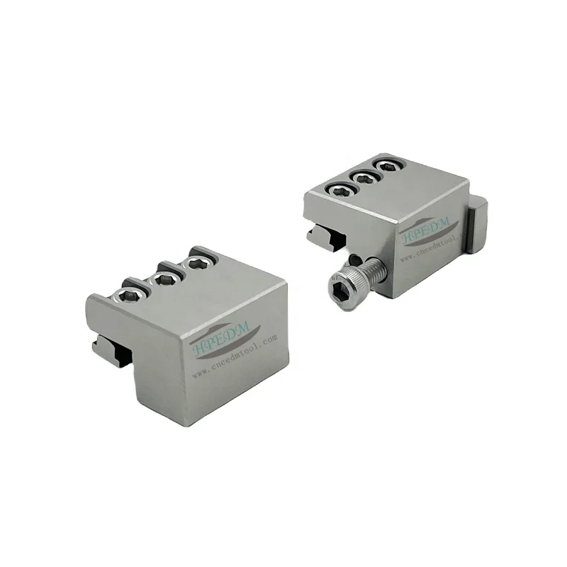 Compatible with ER-033958 Hardened High Precision Steel Vise Jaw for Wire Cut EDM Machining Basic Holder HE-E07043 2