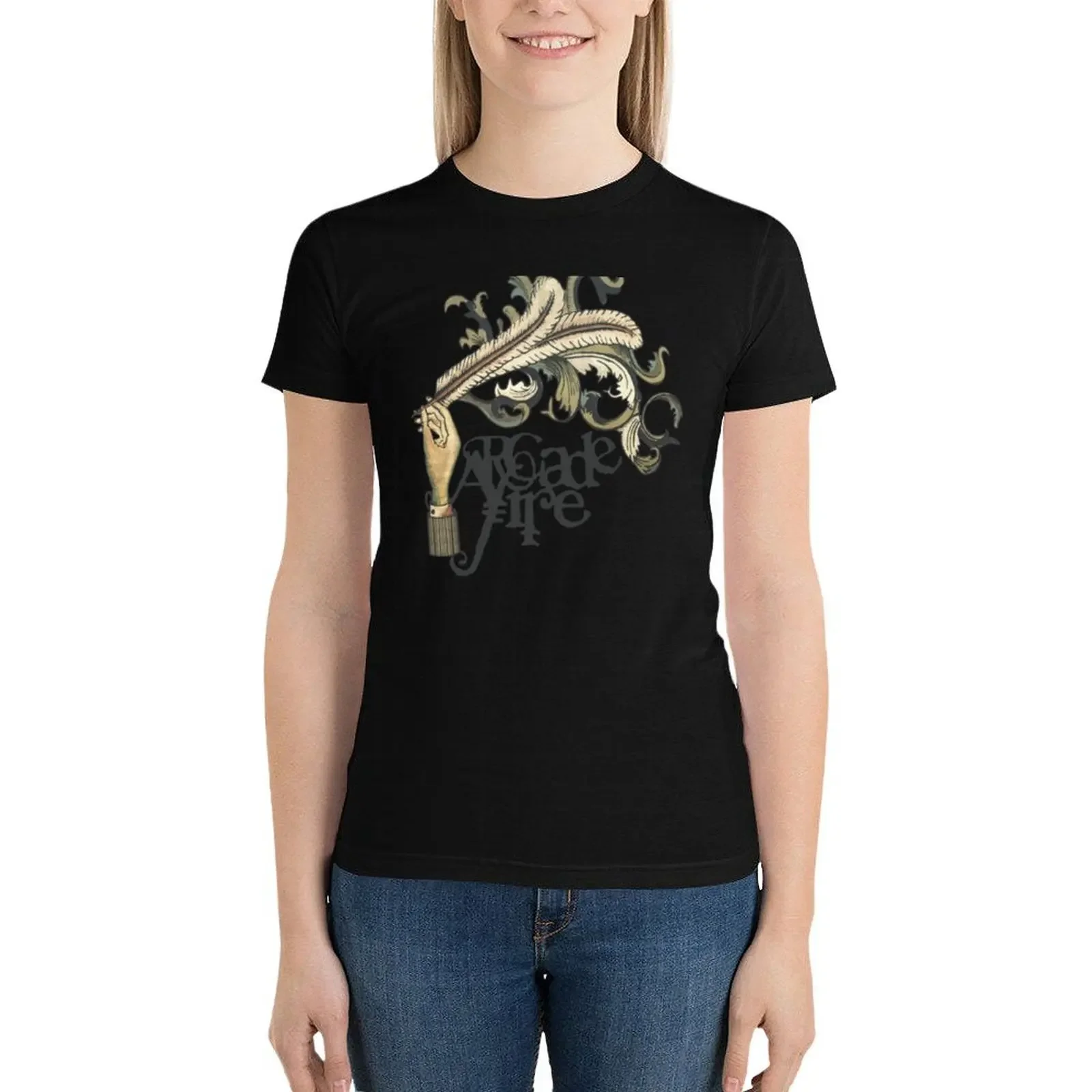Arcade Fire - Funeral T-Shirt plain anime tees animal print shirt for girls oversized t shirts for Women