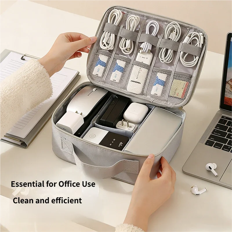 

Travel Cable Organizer Pouch Electronics Organizer Carry Case Storage Bag for Charger,Cord,Phone Portable Cable Pouch for Office
