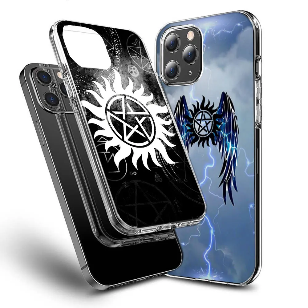 Supernatural Symbol Phone Case For Apple Iphone 15+ 14 Plus 16 Pro Max 12 13 Mini 11 Pro X XS Max XR Cover Shell Coque