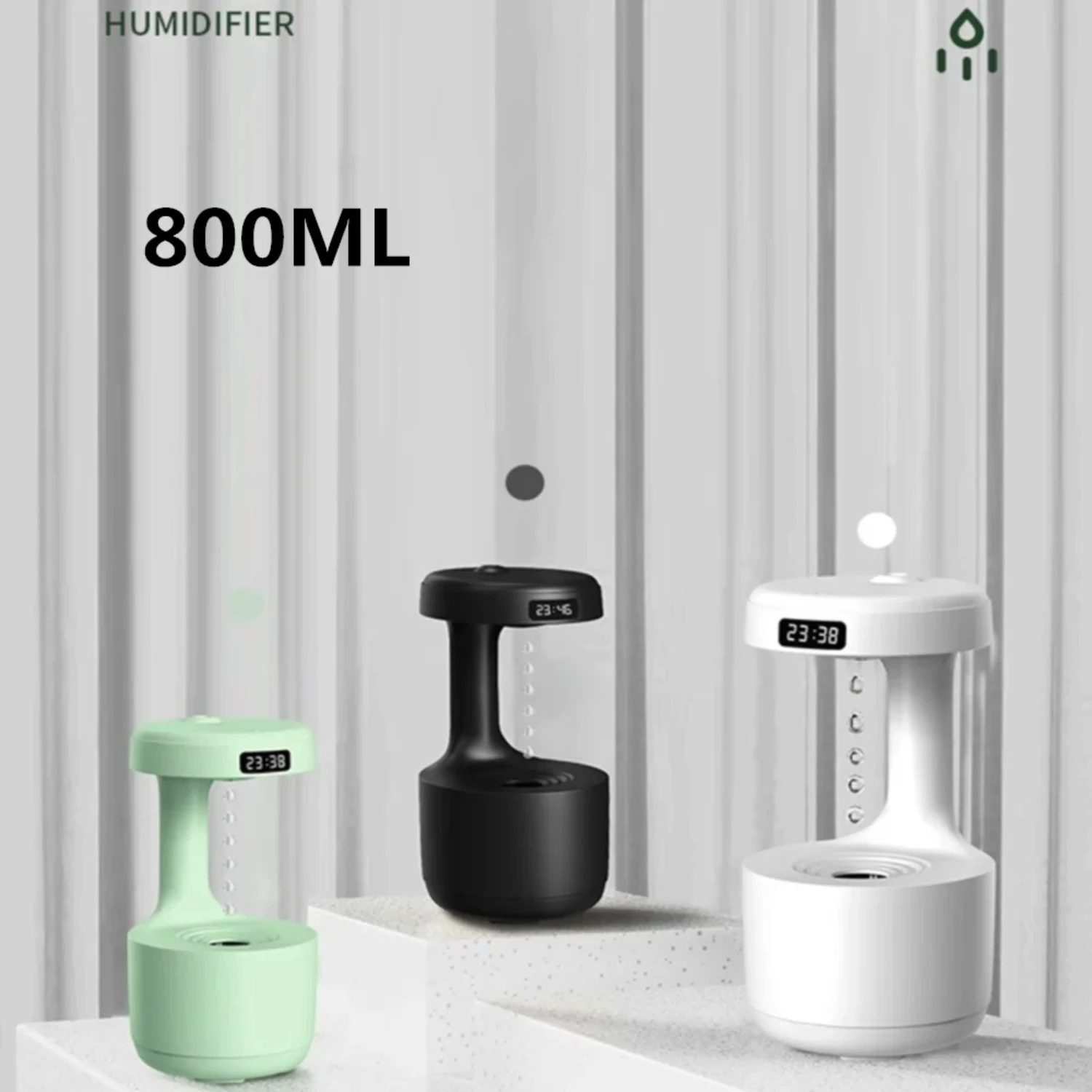 Nieuwe Moderne Usb Anti Zwaartekracht 800Ml Ultrasone Etherische Olie Luchtbevochtiger Diffuser Zwevende Nevel Maker Parfum Waterdruppels-P