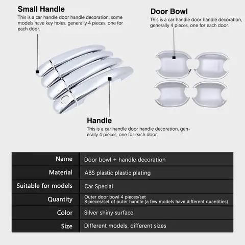 För Peugeot Expert MK2 2007 2008 2009 2010 2011 2012 2013 2014 2015 2016 Kromdörrhandtagsskydd Biltillbehör Rostfritt lock 10 best sales Peugeot Expert 2008 - №2