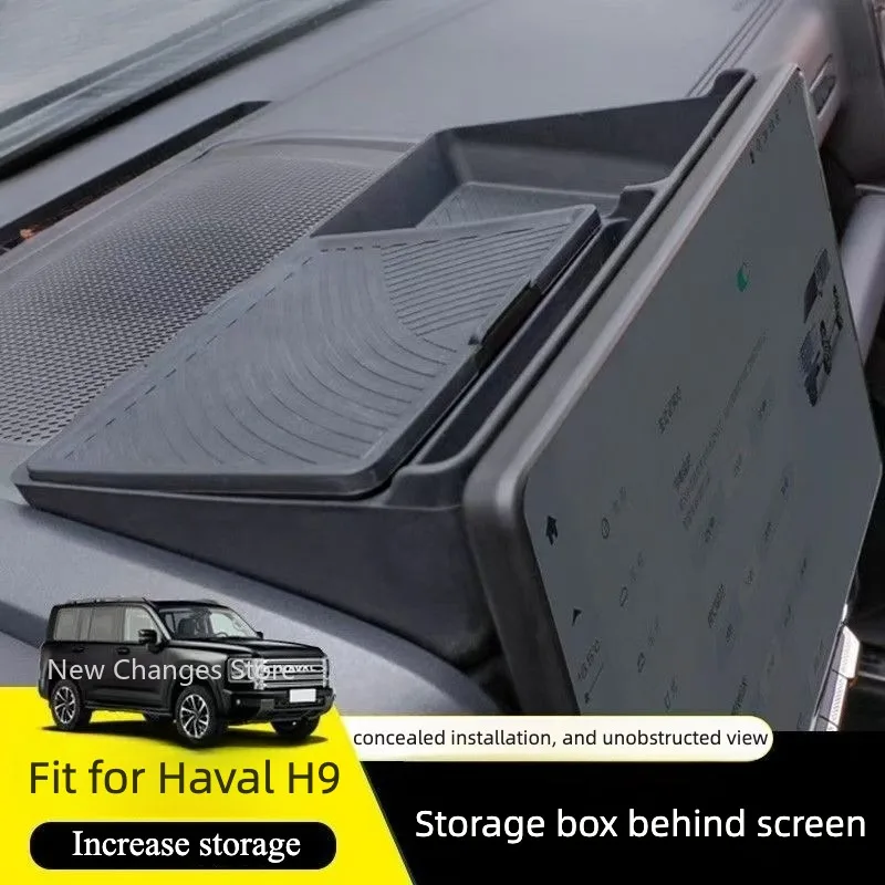 

For Haval H9 2024 2025 Central Control Instrument Panel Silicone Storage Box Car Screen Rear Storage Box Interior Accessories