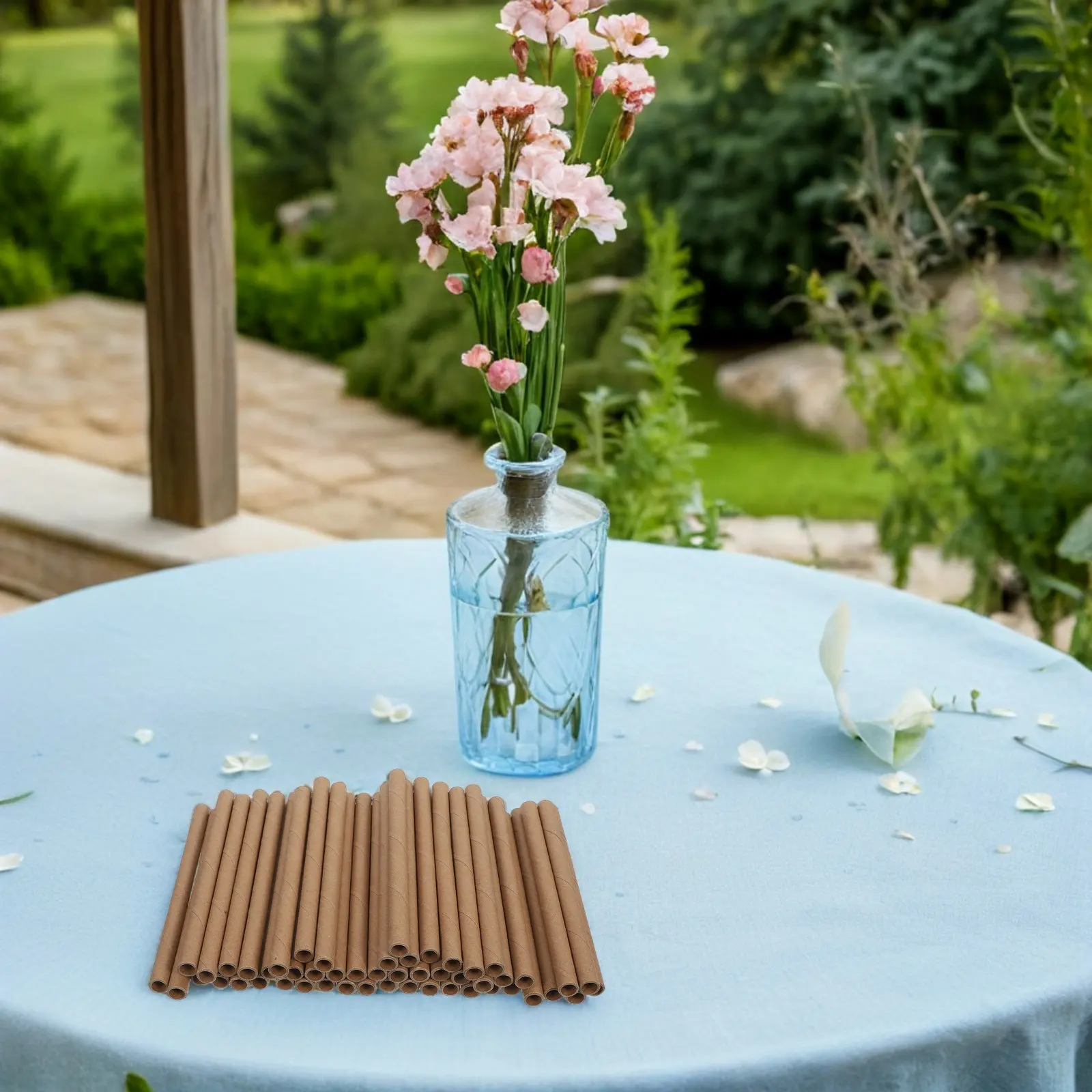 100Pcs Paper Tubes For Garden For Beekeepers Inch Cardboard 8MM Inner Diameter Brown Nesting