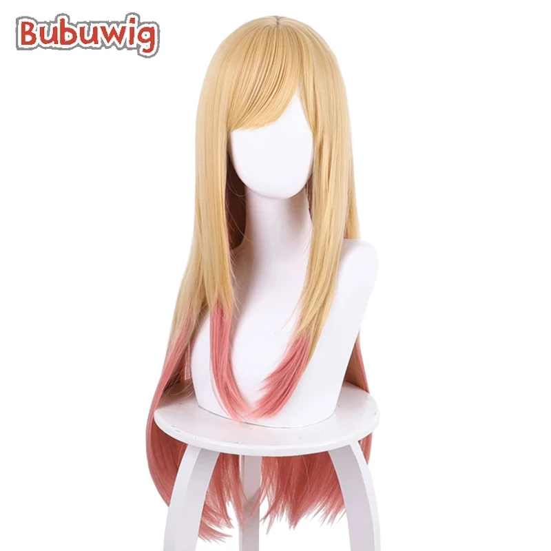 

Bubuwig Synthetic Hair Anime Marin Kitagawa Cosplay Wig Women 80cm Long Blonde Gradient Pink Wigs Heat Resistant