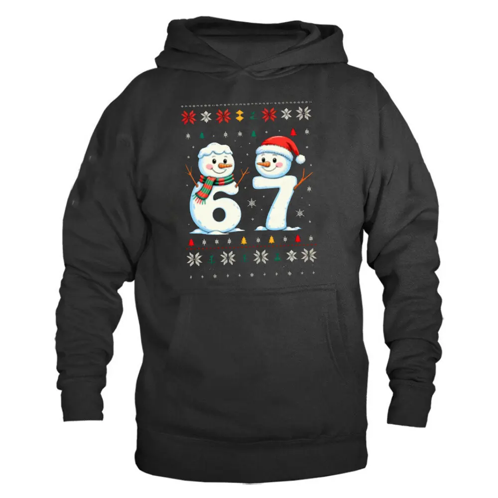 67 bonecos de neve feio camisola de natal seis sete camisa meme natal pulôver moletom com capuz moletom masculino harajuku
