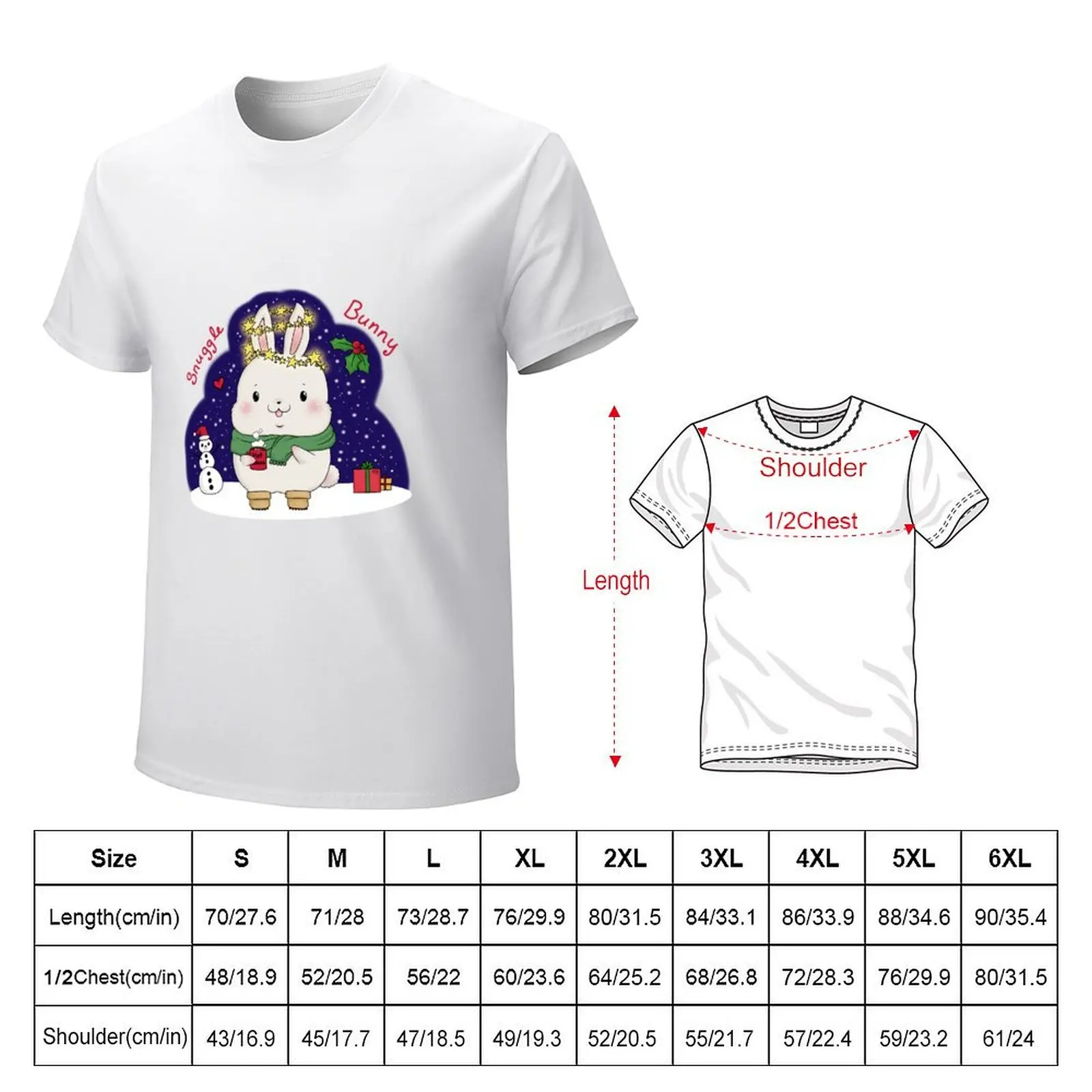 Winter Holiday Snuggle Bunny T-Shirt blanks graphics fruit of the loom mens t shirts