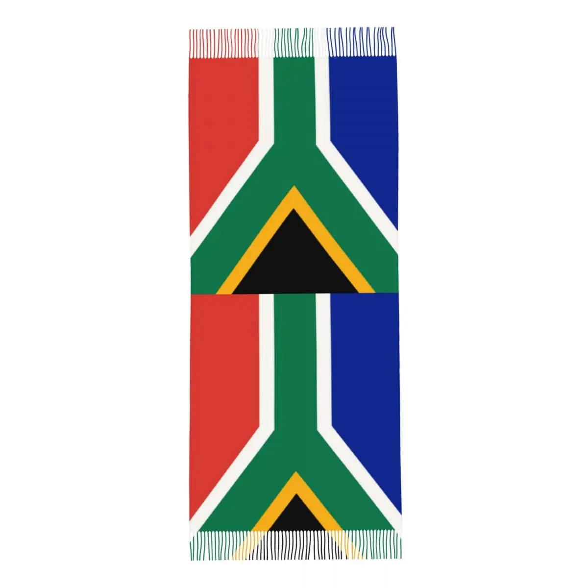 South African Springboks Flag Scarf for Women Warm Winter Cashmere Shawls and Wrap Long Large Scarves with Tassel for Daily Wear