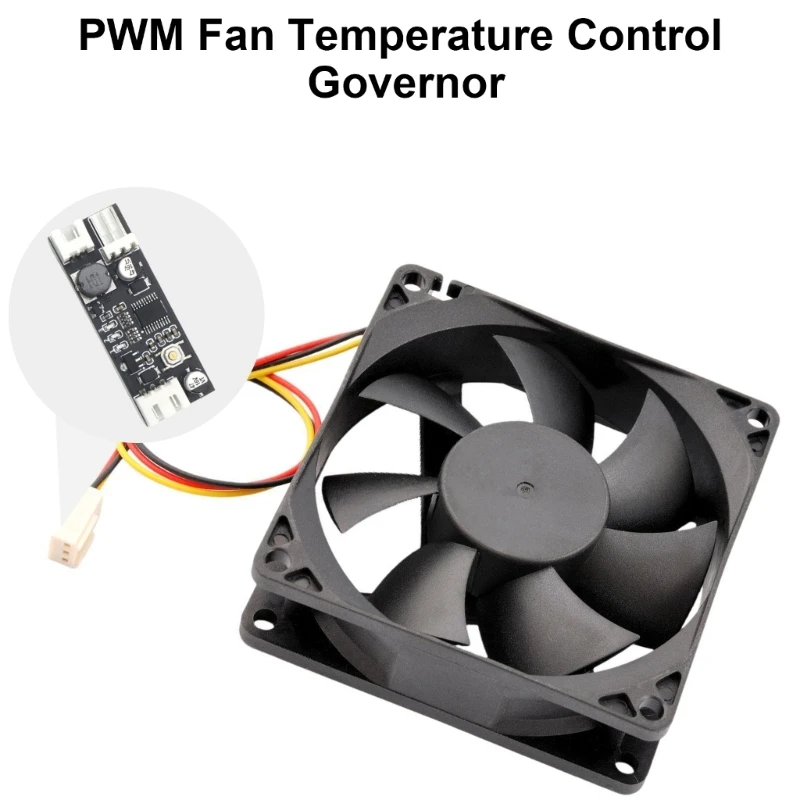 DC12V PWM Speed Controller Fan Speed Governor 2-3 Wire Computer Temperature Control Switches for PC CPU Coolers Fan Alar