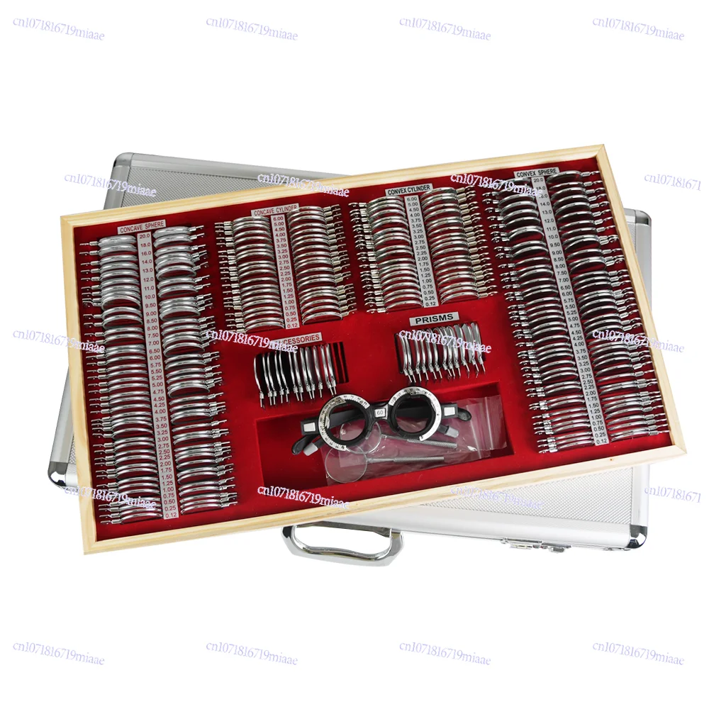 

JSQ-266 Optical Instrument Set 266 Pcs Trial Lens with Metal Rims and Aluminium Case