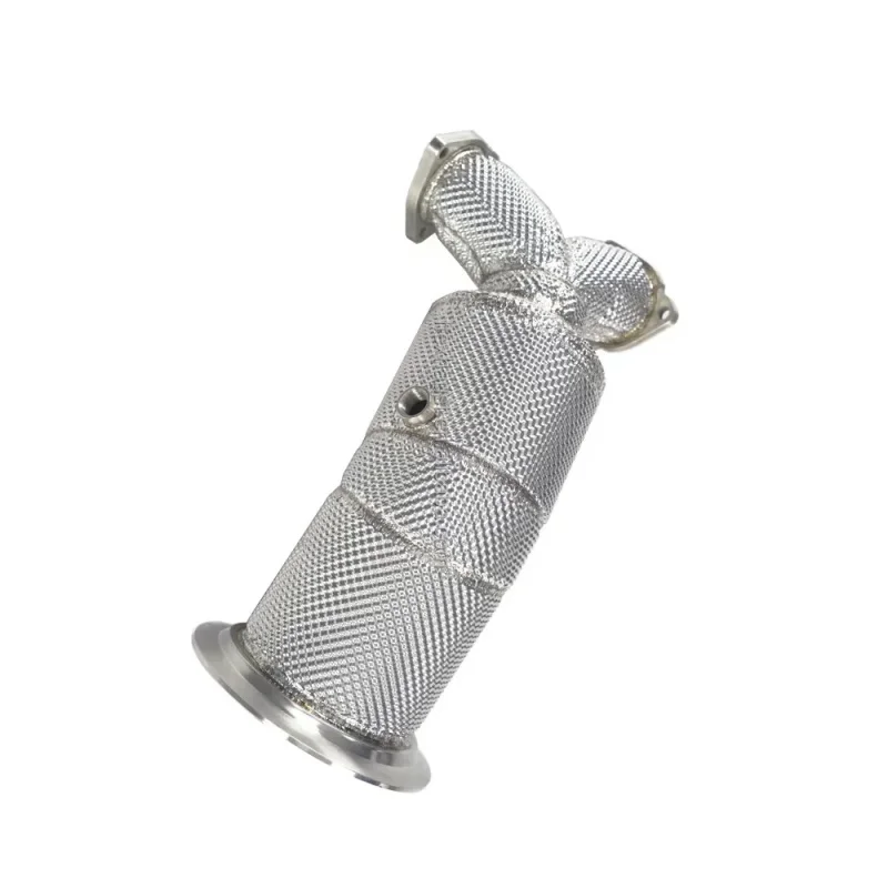Suitable for Audi SQ5 B9 3.0T V6 2017-2019 High-flow Stainless Steel Downpipe with Heat Shield Exhaust System