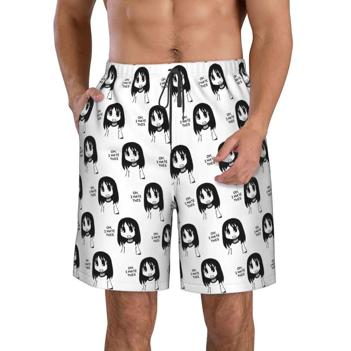 OUTDATED – Karo-Profil Azumanga Daioh Osaka Ayumu Kasuga Trunks Strand-Boardshorts Lässige, schnell trocknende Sommerhose für Herren