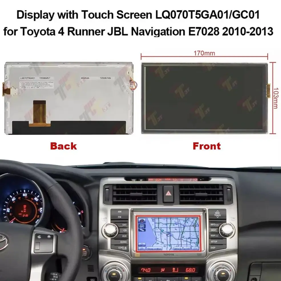 

Дисплей с сенсорным экраном для Toyota 4 Runner LQ070T5GA01 GC01 JBL E7028 Деталь обновления навигационной системы Navi
