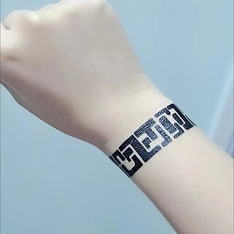 Impermeável Anime Adesivo Temporário, Tian Guan Ci Fu Xie Lian Cosplay Tatuagem, Bênção do Céu Oficial, Pulso, Pescoço, Prop Acessório