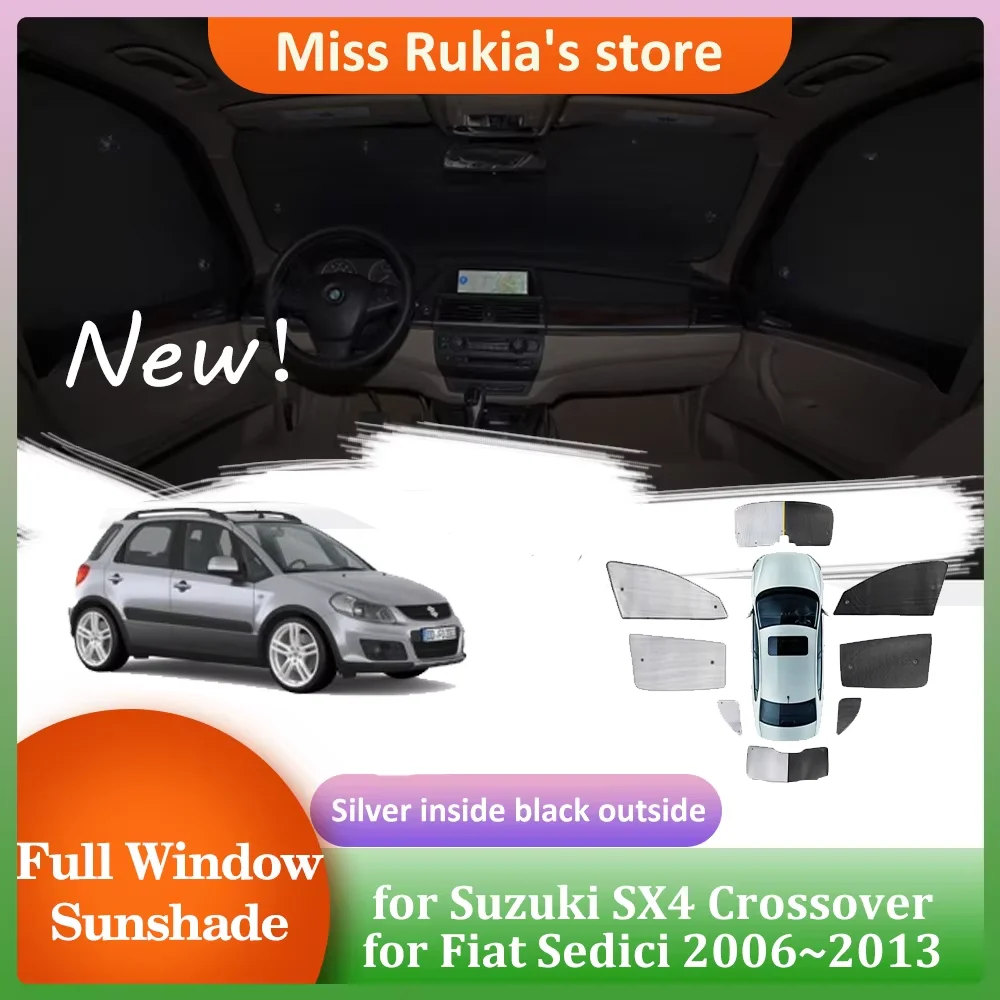 

Солнцезащитные коврики для Suzuki SX4 Crossover GY EY RW Fiat Sedici 2006 ~ 2013 на крыше, солнцезащитный козырек, занавеска на лобовое стекло, аксессуары