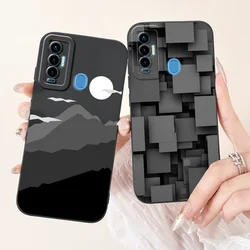 Funda For Tecno Camon 18 18i 18P 18 Primer CH7 CH6 Case Capa Soft Matte Silicone Bumper Cartoon Animal Painting  Back Cover