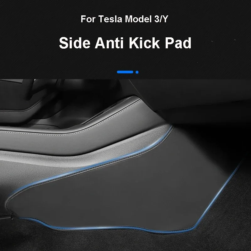 Anti Kick Pad for Tesla Model 3 Y Central Control Side Defense Pads Rear Door Protective Cover Leather Mat Interior Accessories