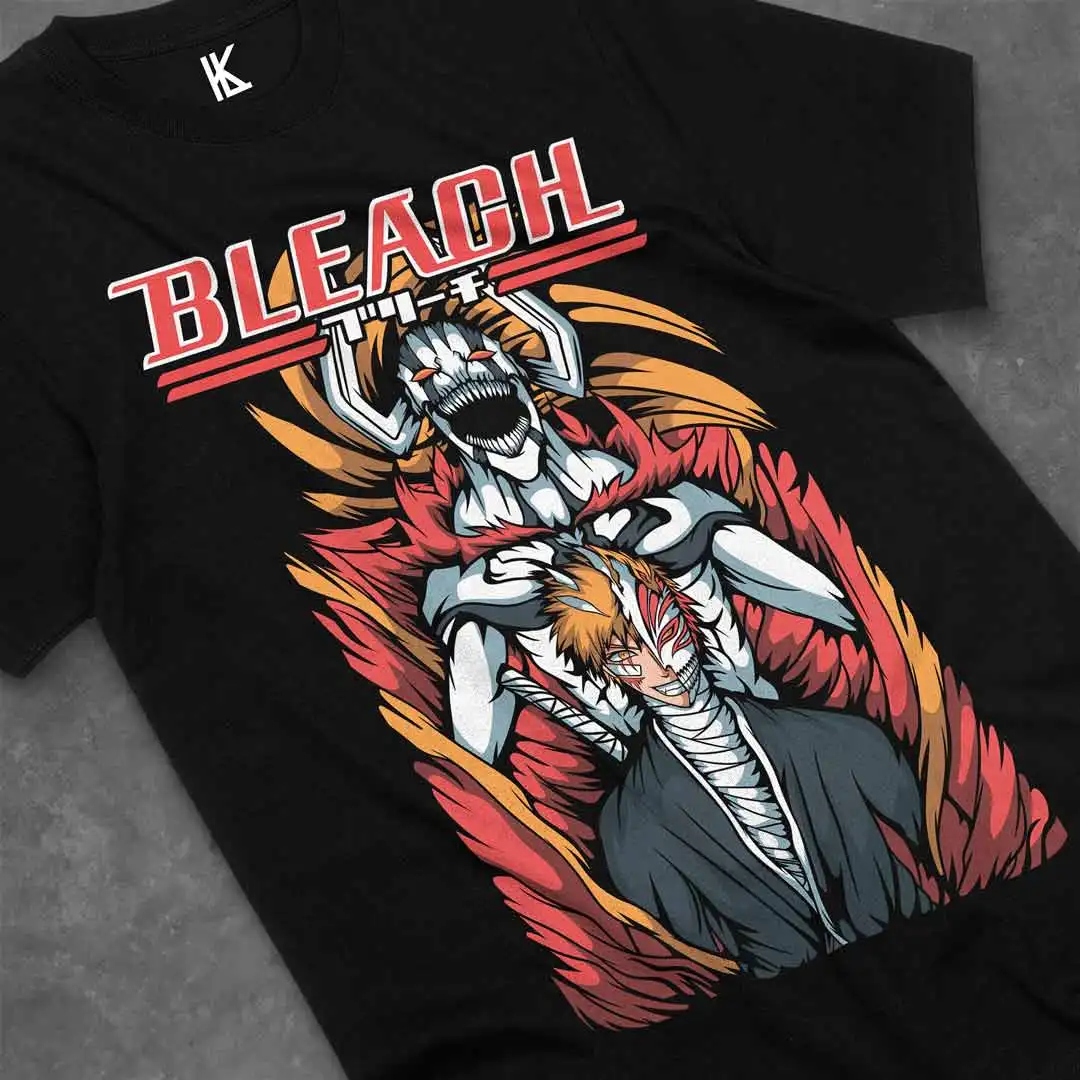 Bleach T-Shirt Zaraki Kenpachi Ichigo Bankai Manga Strip Horror Shirt All Size