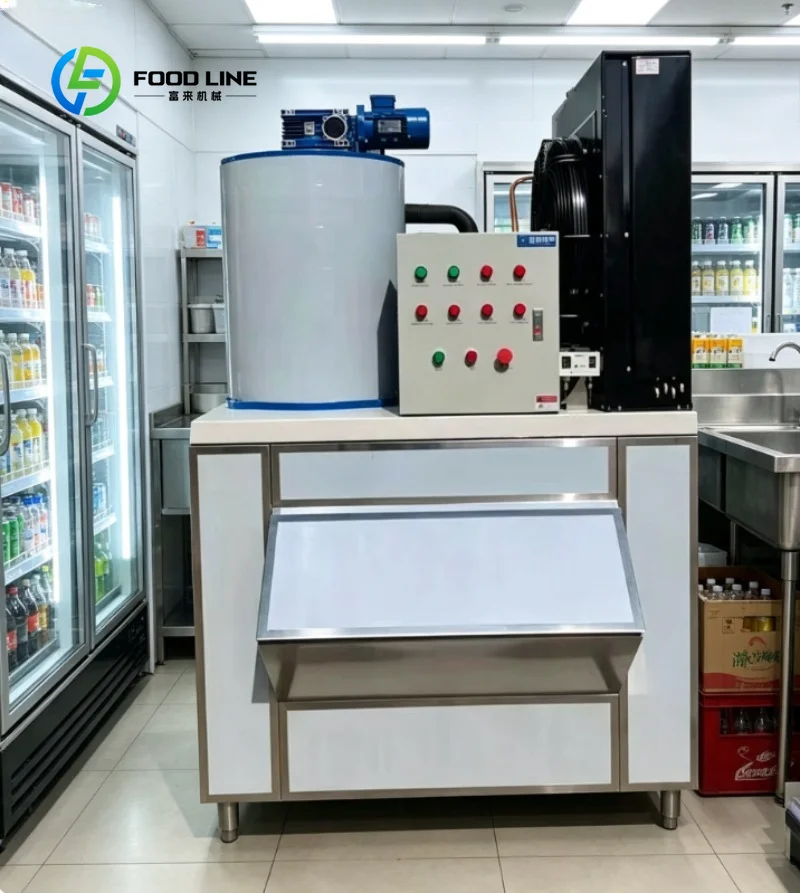 Crushed Snow Flake Ice Machine With Bin 1 Ton 2 Ton 3 Ton China Manufacturers