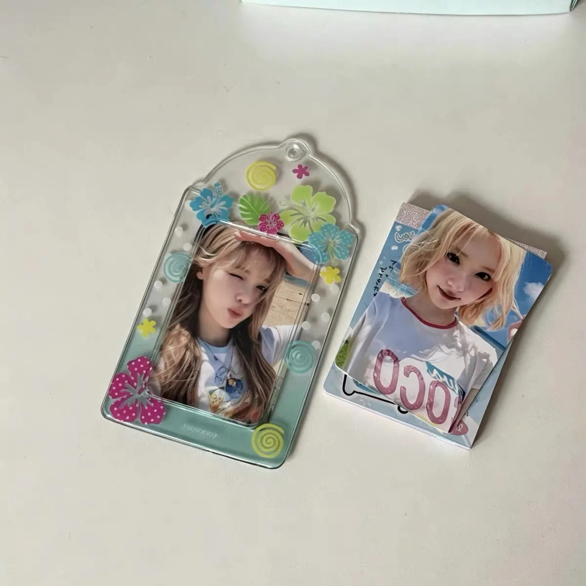 New Island Style PVC Photocard Holder Transparent ID Holder for Idols Album Card Wallet Card Case Display Accessory