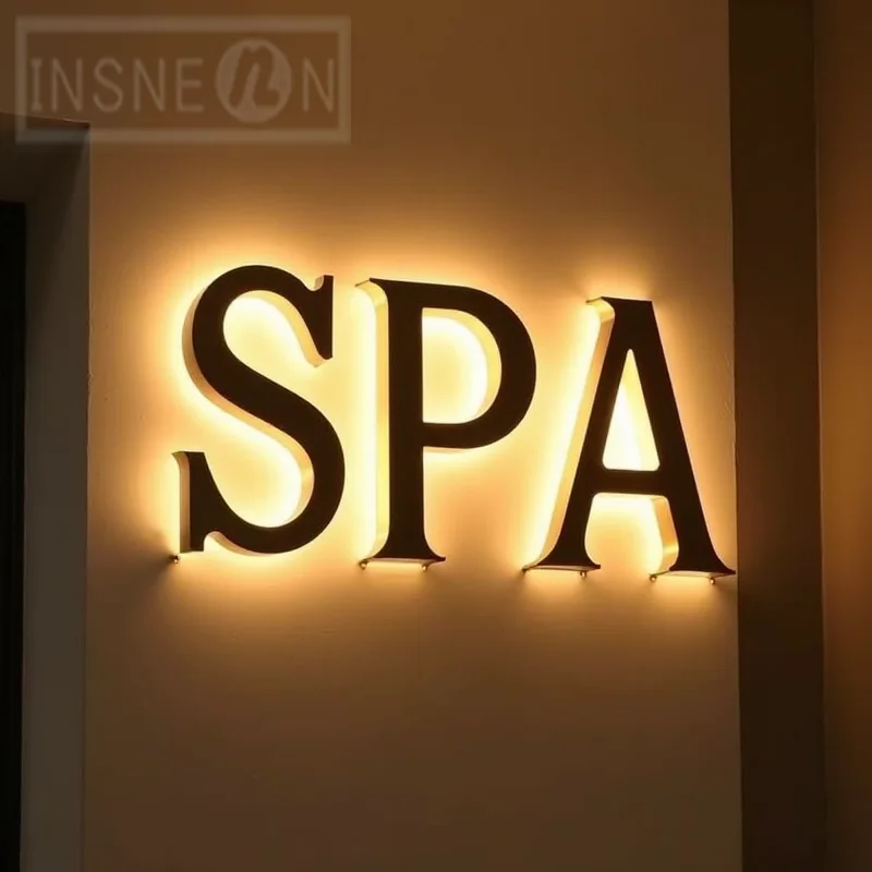 Custom LED Light Up Sign 3D Metal Letters For Outdoor Business Storefront Waterproof Illuminated Backlit Advertising Signage