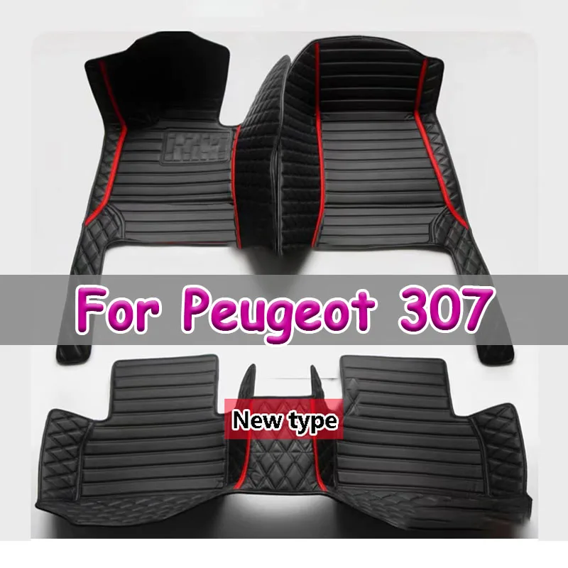 Custom 3D Full Coverage Car Floor Mats for Peugeot 307 2004-2013 307 SW 308 CC 2009-2019 308 SW Interior Accessories Carpet