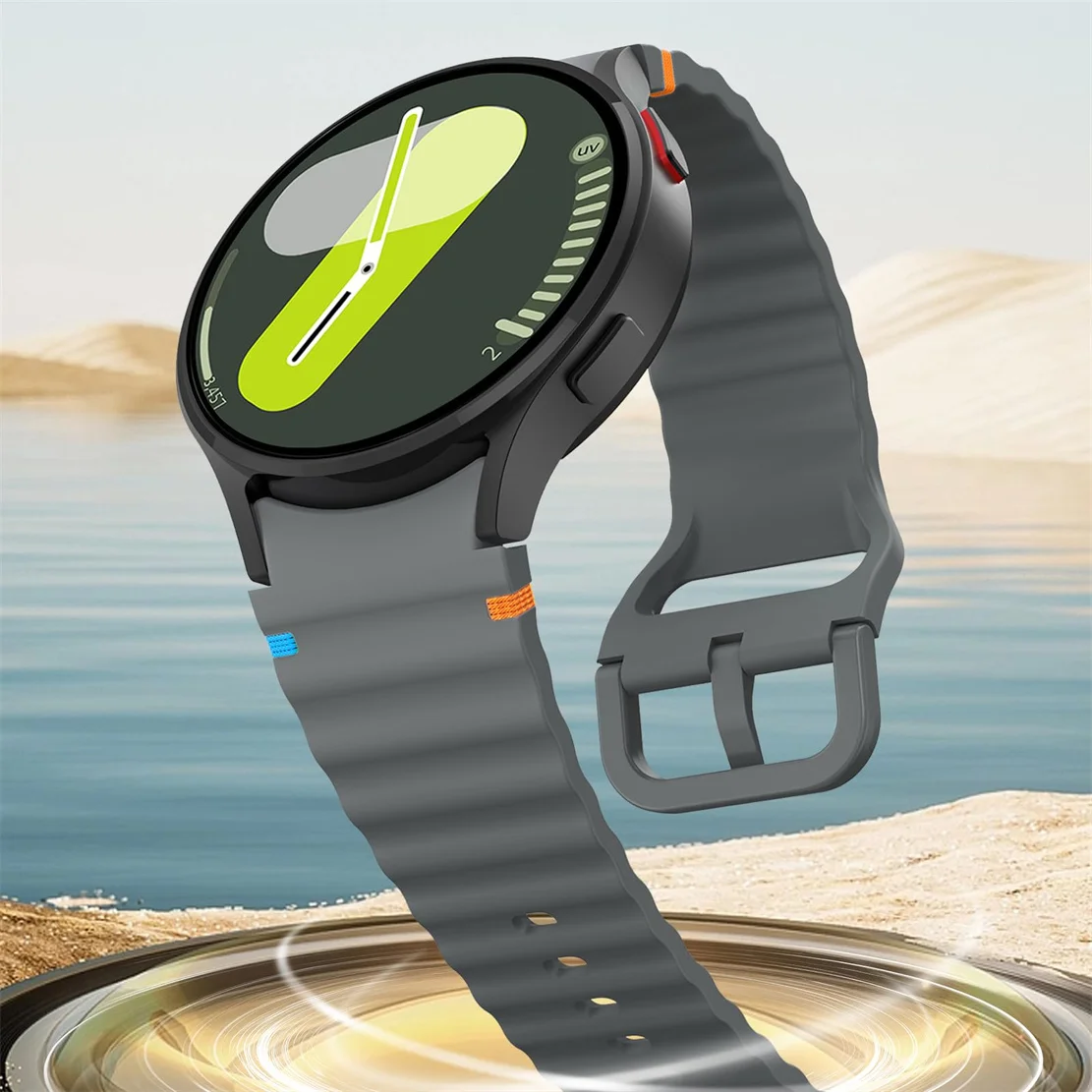 Original 1:1 Bracelet for Samsung Galaxy Watch 7/FE/ 5 pro/6/4 Classic 44mm 40mm no gaps Silicone watchband Galaxy Watch 7 Strap