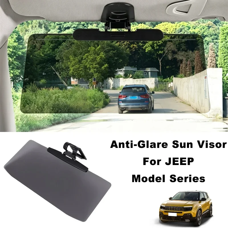 

Anti-Glare UV Protection Car Sun Visor Extender Interior Sun Shade For JEEP Wrangler GrandCherokee Compass Renegade Cherokee