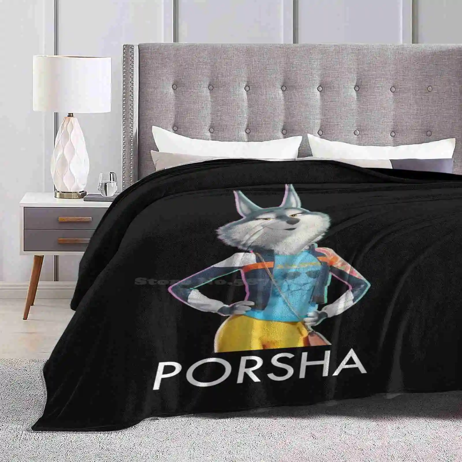 Porsha Sing 2 Blanket Soft Warm Travel Portable Blanket Porsha Crystal Sing 2 Buster Moon Clay Calloway Bono Animation Meena