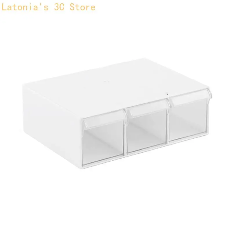 Transparente Aufbewahrungsboxen aus Kunststoff für Bürodateien, Desktop-Schubladen, Organisation, große Kapazität, stapelbare – Detail 2