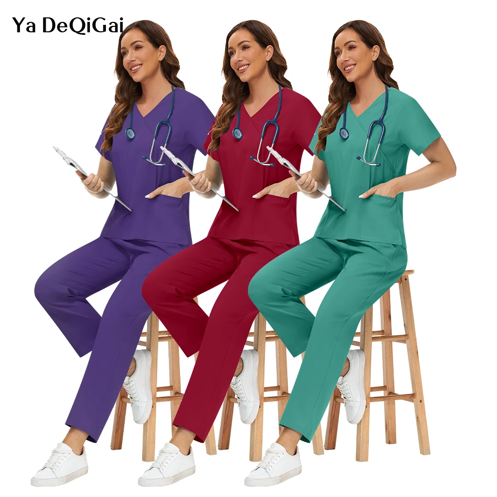 conjuntos-de-esfoliantes-femininos-slim-fit-uniformes-medicos-hospitalares-acessorios-para-enfermeiras-clinica-dentaria-salao-de-beleza-spa-laboratorio-de-animais-de-estimacao-roupas-de-trabalho