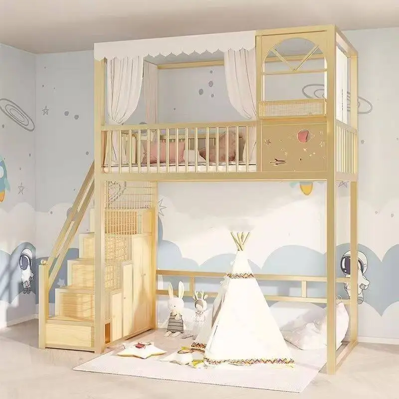 Loft tree house elevated bed bed under table single upper floor empty duplex second floor bed loft small apartment combination i