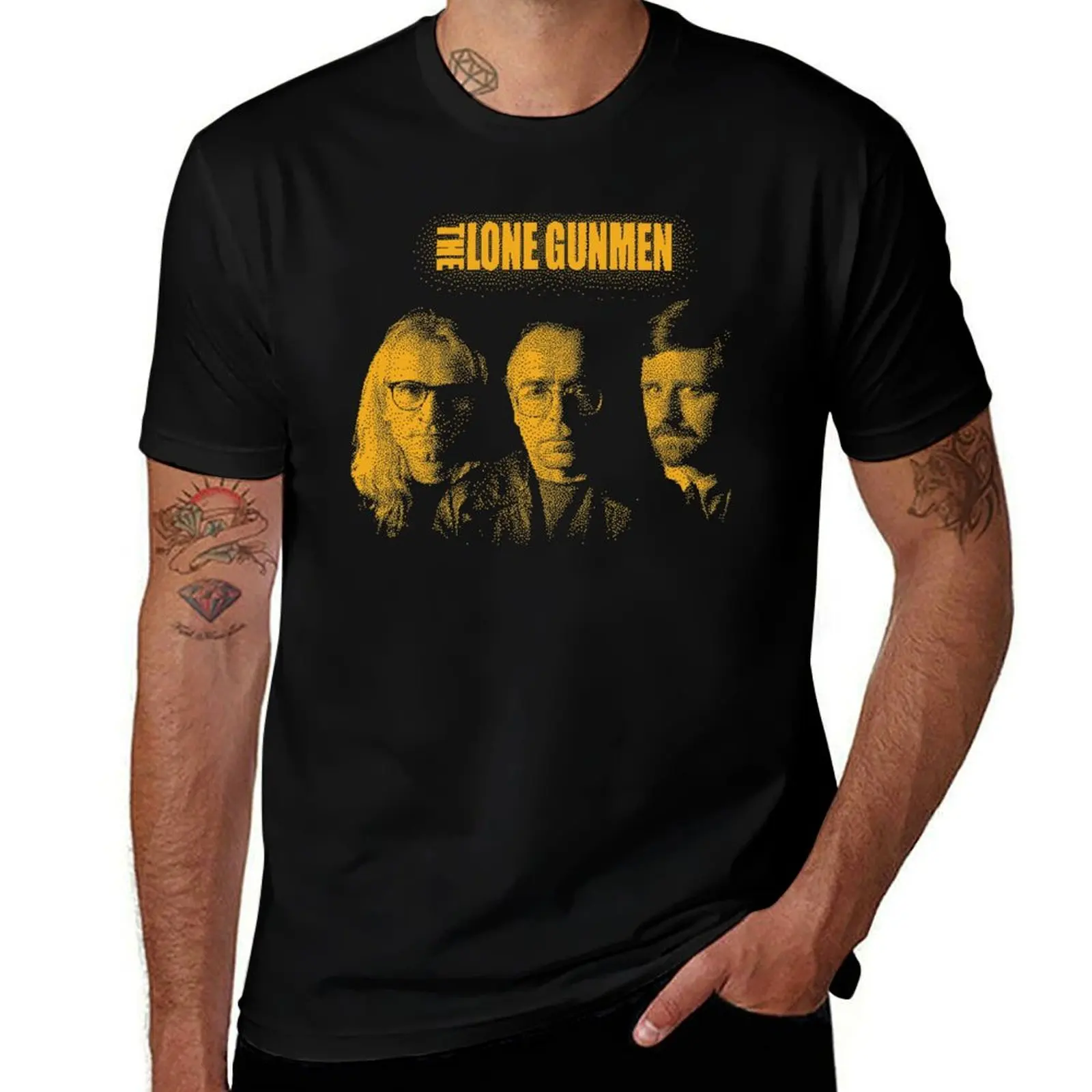 

The Lone Gunmen T-Shirt heavyweights luxury designer luxury t-shirt Men's clothing