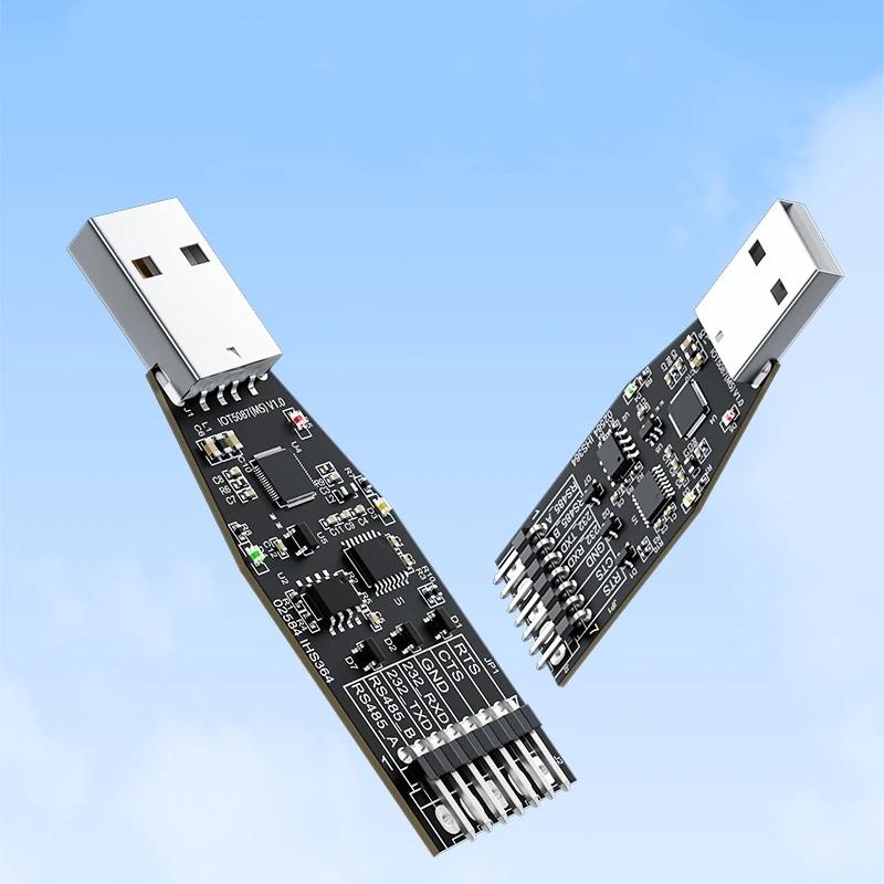 Modulo di comunicazione adattatore convertitore seriale da USB a RS232 RS485 di grado industriale DTECH IOT5087(MS) da 3 pezzi