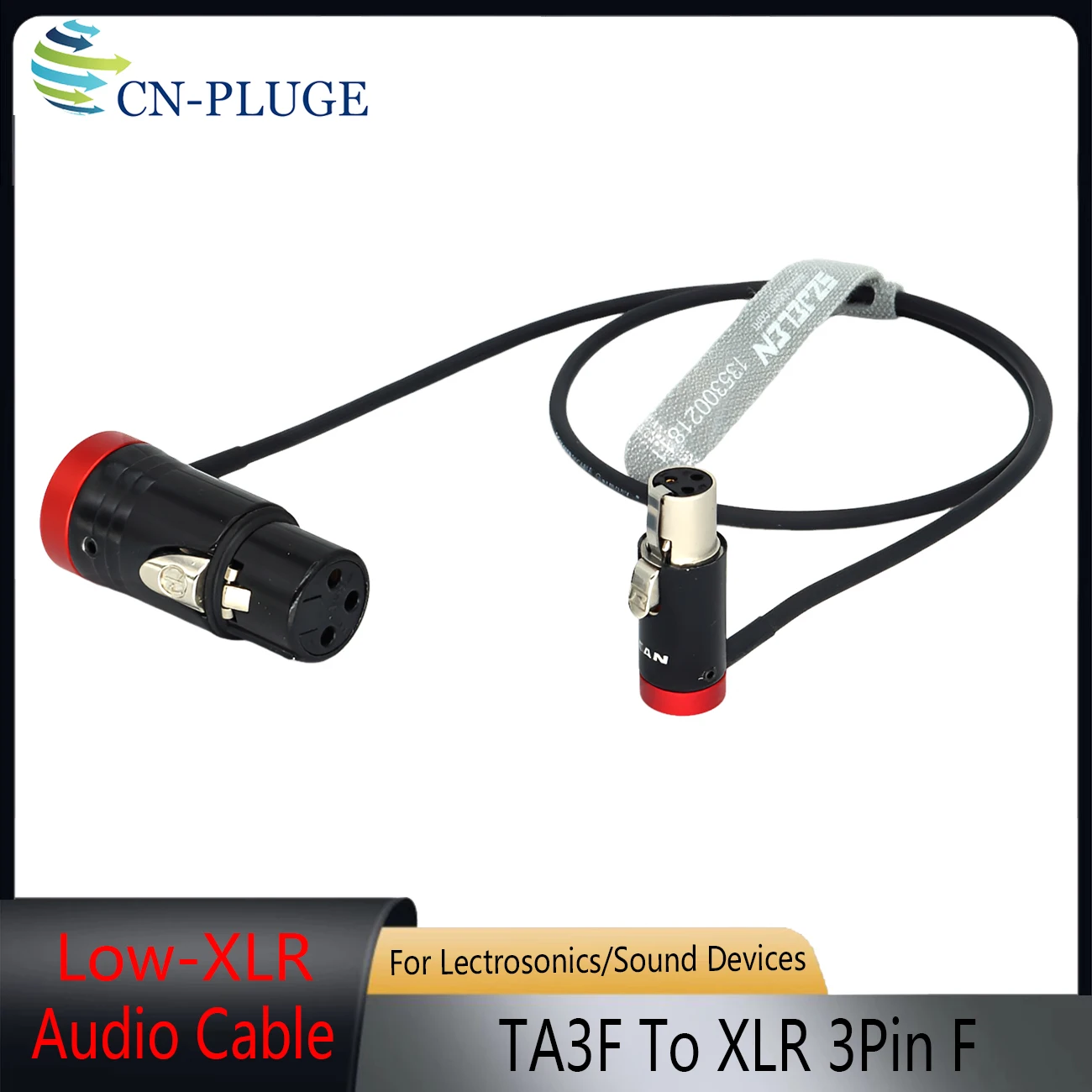 

Low Profile 3Pin TA3F to XLR 3Pin Female Audio Cable Balanced Mic Line for Broadcast Recording Studio