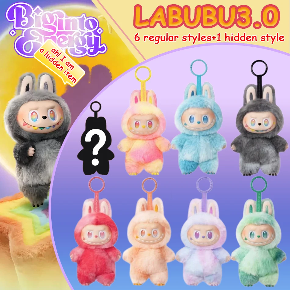 

Flocking Model Toy Anime Figure For Labubu3 Blind Box Have A Seat Series Pendant Monster Replica Keychain Toy Birthday Gift